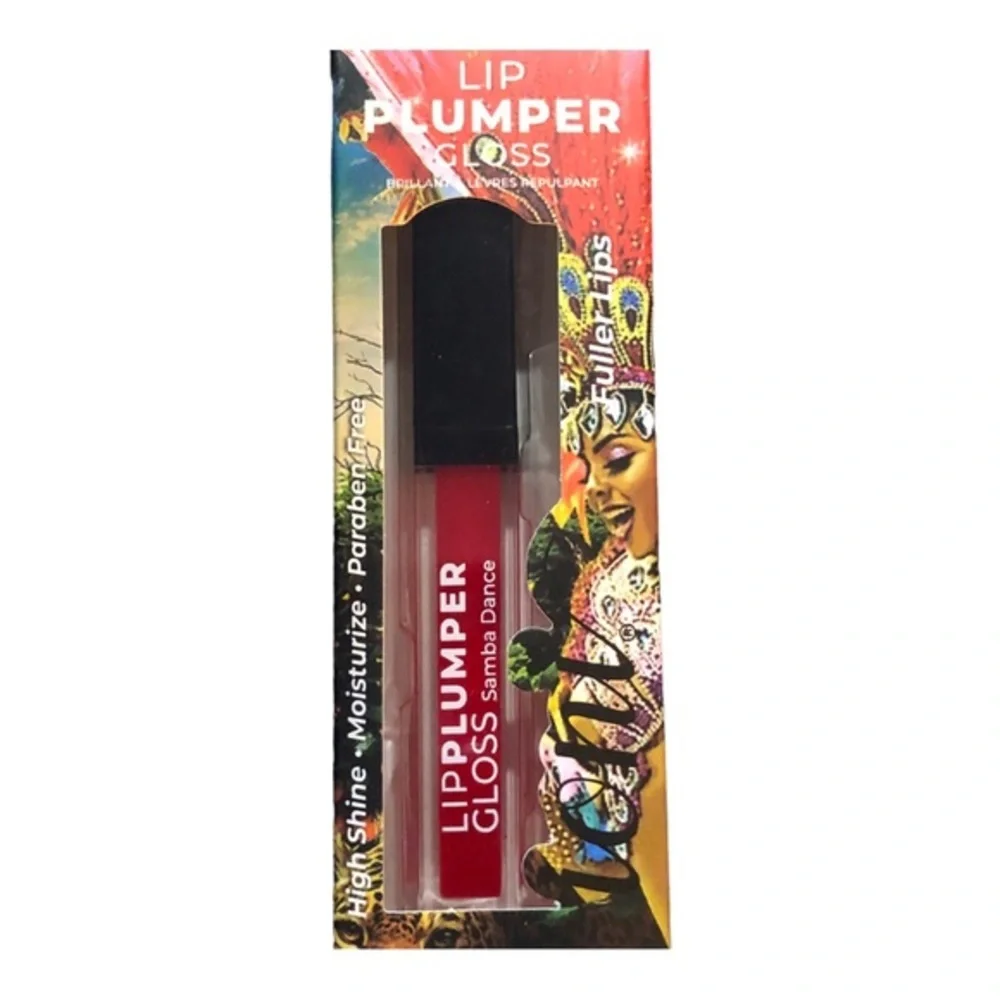 2 high shine moisturizing paraben free lip pumper‎ glacier clear & samba red new